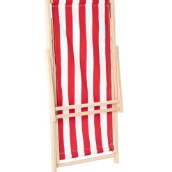 Foldable Patio Sling Lounge Chair with Stripes