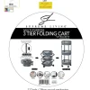 Foldable Utility Cart with Wheels - 3-Tier