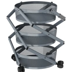Foldable Utility Cart with Wheels - 3-Tier