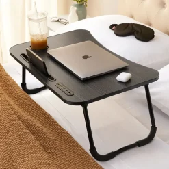 Folding Lap Desk With 4 USB-A Ports And Fan