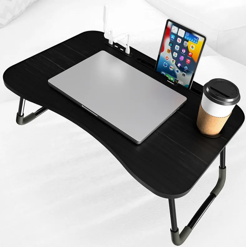 Folding Lap Desk With 4 USB-A Ports And Fan