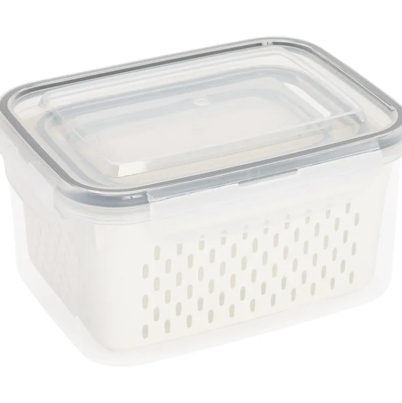 Food Storage Fridge Containers with Colanders Set of 3