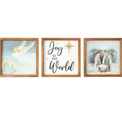 Framed Christmas Wall Art Trio