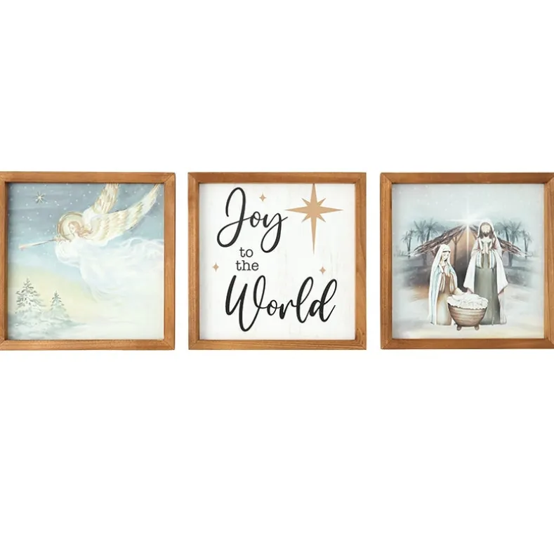 Framed Christmas Wall Art Trio