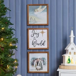 Framed Christmas Wall Art Trio