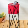 Freestanding Collapsible Insulated Portable Cooler for Drinks BBQ Party