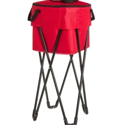Freestanding Collapsible Insulated Portable Cooler for Drinks BBQ Party