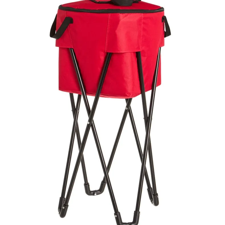Freestanding Collapsible Insulated Portable Cooler for Drinks BBQ Party