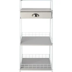 Freestanding Ladder Shelf with Drawer - 3 Shelves - 31
