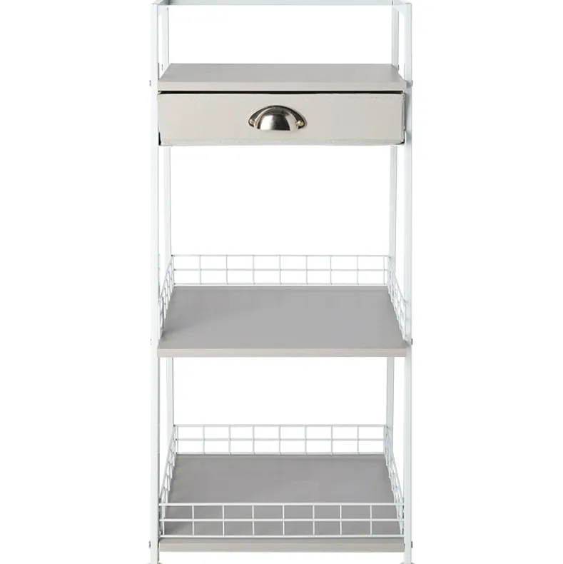 Freestanding Ladder Shelf with Drawer - 3 Shelves - 31"H