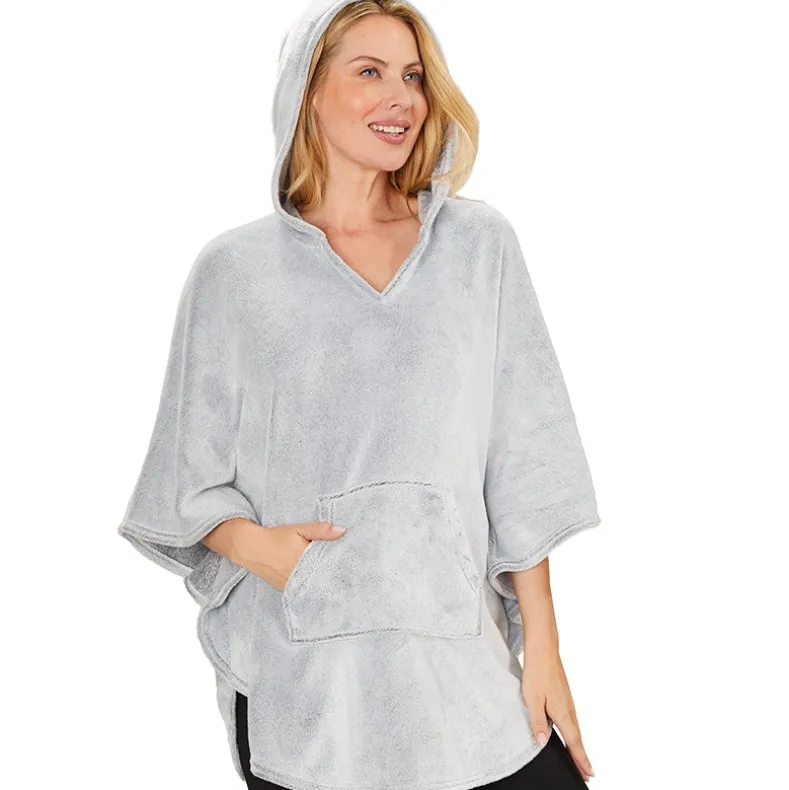 Frosted Plush Ponchos