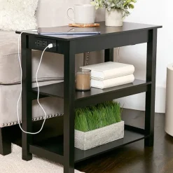 Functional Accent Table with Built in Power Outlets