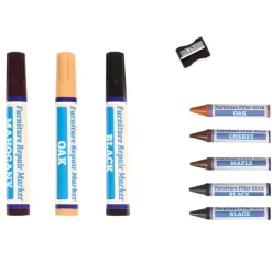 Furniture Repair and Restore Kit 3 Markers and 5 Wax Filler Sticks