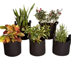 7 Gallon Grow Bags Set Of 5 With Built In Handles