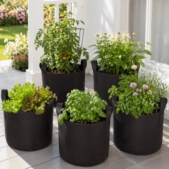 7 Gallon Grow Bags Set Of 5 With Built In Handles