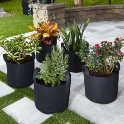 7 Gallon Grow Bags Set Of 5 With Built In Handles