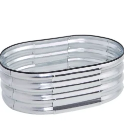 Galvanized Oval Raised Garden Bed Kit