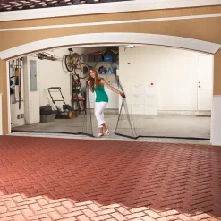 Garage Screen Doors-Ventilated, Transparent, with Magnetic Closure