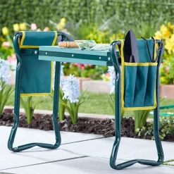 Garden Planting Bench 2 In 1 With Knee Saver And Tool Organizer
