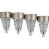 Garden Stake Lights Crystalline Design-Set of 4