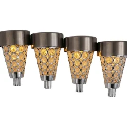 Garden Stake Lights Crystalline Design-Set of 4