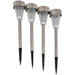 Garden Stake Lights Crystalline Design-Set of 4