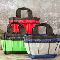 Garden Tool Caddy Bag In Green, Red Or White/Navy