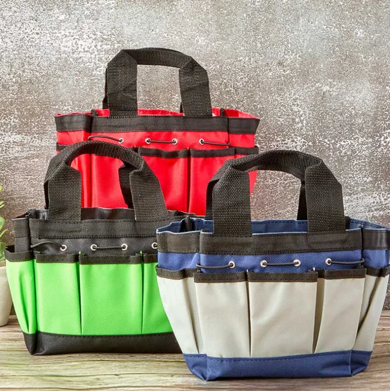 Garden Tool Caddy Bag In Green, Red Or White/Navy