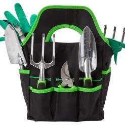 Garden Tool Set With Caddy - 9 Piece Set