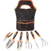 Garden Tool Set With Caddy - 7 Piece Set