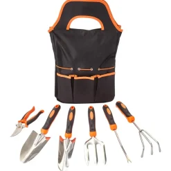 Garden Tool Set With Caddy - 7 Piece Set