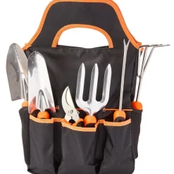 Garden Tool Set With Caddy - 7 Piece Set