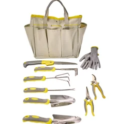 Garden Tool Set With Caddy - 10 Piece Set