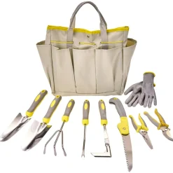 Garden Tool Set With Caddy - 10 Piece Set