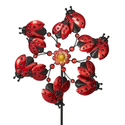 Garden Wind Spinner Stakes with Ladybug, Hummingbird, and Butterfly