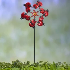Garden Wind Spinner Stakes with Ladybug, Hummingbird, and Butterfly