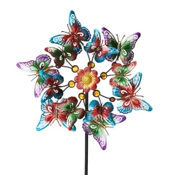 Garden Wind Spinner Stakes with Ladybug, Hummingbird, and Butterfly