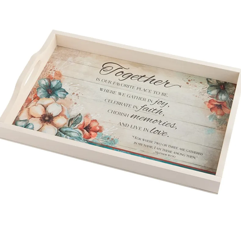 Gather Together Collection - Pie Plate, Wall Cross, Measuring Spoons, Tray