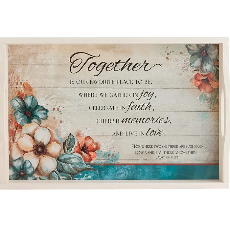 Gather Together Collection - Pie Plate, Wall Cross, Measuring Spoons, Tray
