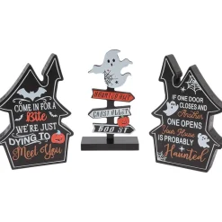 Ghosts Galore Halloween Tabletop Decor and Wall Art Bundle