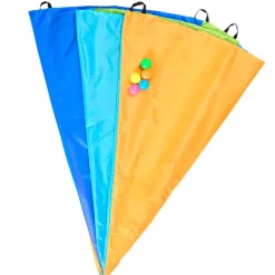 Giant Rainbow Parachute for Kids - Durable Nylon with Handles and Balls