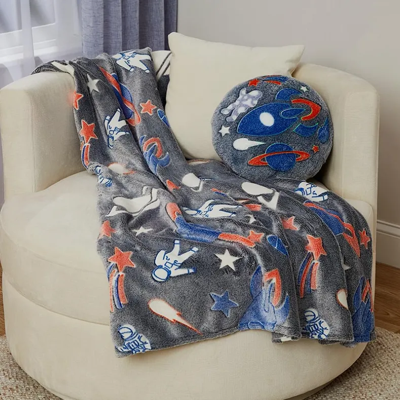 Glow-in-the Dark Blanket for Kids 50" x 60"