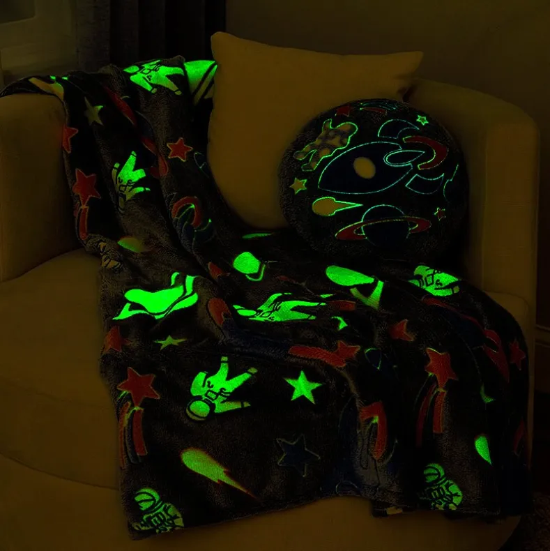 Glow-in-the Dark Blanket for Kids 50" x 60"