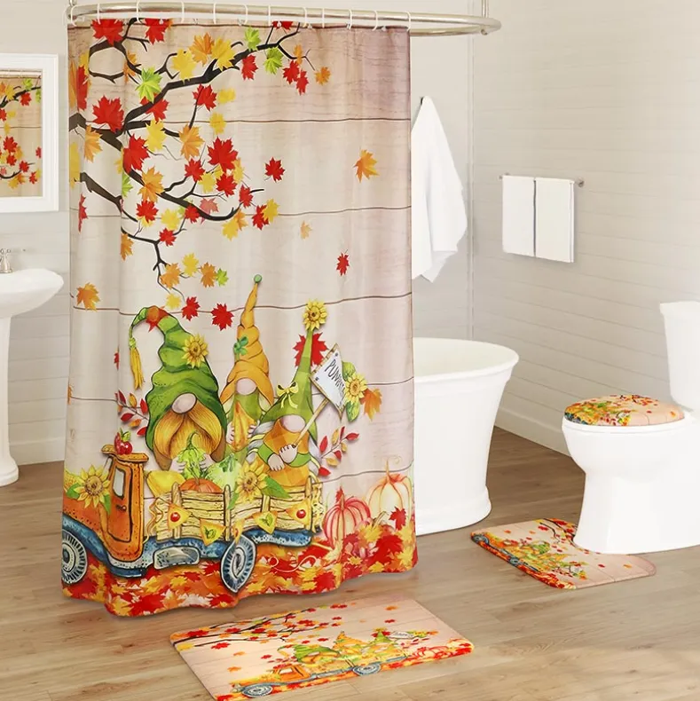 Gnome Autumn Truck Bathroom Set 16-Pc.