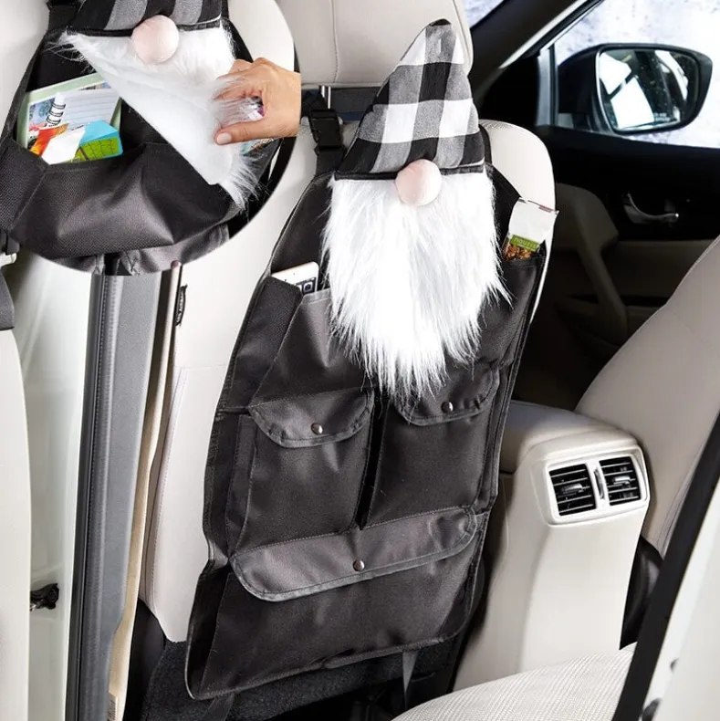 Gnome Back Seat Organizer-Adjustable Straps and Multiple Pockets