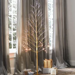 Golden Lighted LED Tree