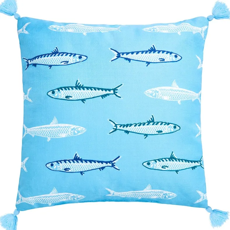 Gone to the Lake Embroidered Decorative Pillow