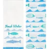 Gone to the Lake Embroidered Kitchen Towels, Set of 2