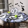 Gothic Elegance Halloween Butterfly and Skull Dinnerware Set