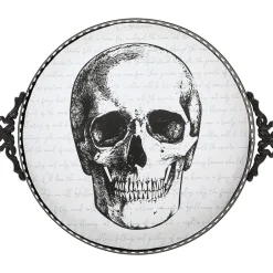 Gothic Elegance Halloween Skull Serving Tray